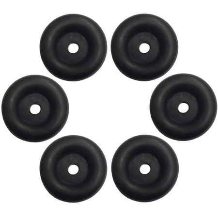 Reliable Aftermarket Parts Our Name Says It All - 6 Cargo Trailer Door Ramp 2.5" Round Replacement Black Rubber Bumper Six Pack
