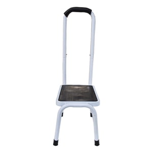 INTBUYING Foot Step Stool Ladder with Comfy Grip Handle Anti-slip Step Feet White