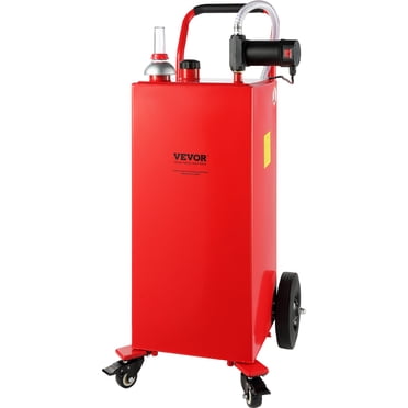 VEVOR Chariot Diesel de 30 Gallons, 23,5 L/min, Contenant de Stockage de Gaz Portable de 180 W avec Roues à Pompe Électrique, Réservoir de Stockage pour Transfert de Carburant