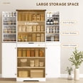 thumbnail image 4 of HOMCOM Armoire de Garde-Manger de Cuisine 72 Pouces, Armoire de Rangement de Cuisine Style Ferme, Blanc, 4 of 10