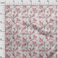 thumbnail image 3 of oneOone Rayon Pink Fabric Floral Craft Projects Decor Fabric Printed By The Yard 56 Inch Wide, 3 of 4