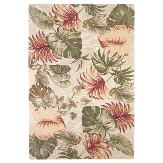 HomeRoots 352739 3 ft. 6 in. x 5 ft. 6 in. Wool Beige Area Rug