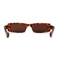 thumbnail image 2 of Womens Thin Narrow Rectangular Mod Sunglasses Tortoise Brown, 2 of 4