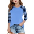 thumbnail image 2 of SERTG T-Shirt Mode Enfant Col Rond Manches 3/4 Imprimé Col Rond pour Été et Printemps 4-15 Ans (Bleu1,5 Ans), 2 of 7