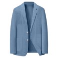 thumbnail image 3 of Kcodviy Spring Summer Men's Lightweight Big and Tall Suit Summer Suit Jacket Casual Suits for Men Slim Fit Stretch Slim Fit Button Plaid Suits for Men Sport Coats, 3 of 4
