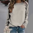 thumbnail image 2 of Yuyuzo 2025 Automne Chandail Sport Uni pour Femme Décontracté Ample à Col Rond Raglan à Manches Longues Chandail Tunique Hauts Argent A1, 2 of 5