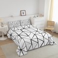 thumbnail image 3 of Erosebridal Modern Geometric Comforter Sets,White and Black Comforters & Duvets, Abstract Triangle Room Decor Ultra Soft 2-Piece, 3 of 8