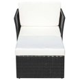 thumbnail image 4 of vidaXL Chaise de Jardin avec Tabouret en Rotin Synthétique Noir, 4 of 5