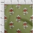 thumbnail image 1 of oneOone Cotton Silk Fabric Leaves & Floral Block Print Sewing Fabric BTY 42 Inch Wide, 1 of 4