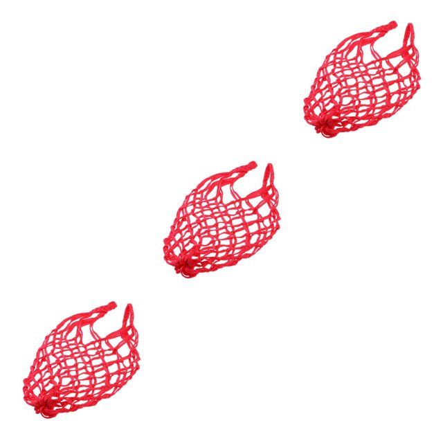Baohd 1/2/3/5 Mesh Ball Bag Basketball Ball Carry Mesh Storage Net Bag Holder Red 3PCS