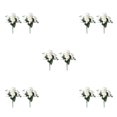 thumbnail image 3 of Youkk 2pcs Easy To Clean – Realistic Appearance – Artificial Flowers For Wedding white 5Set, 3 of 6
