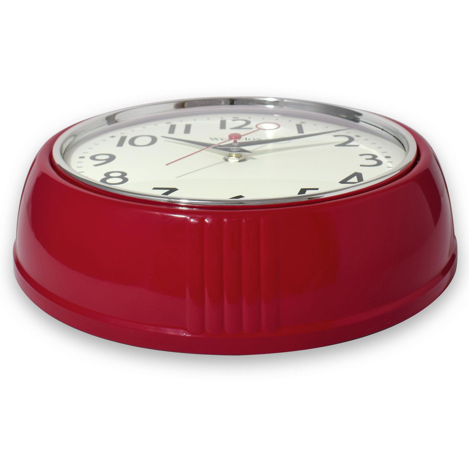 Westclox Horloge Murale Ronde de 9,5 po, Rouge - Modèle 32042RCN