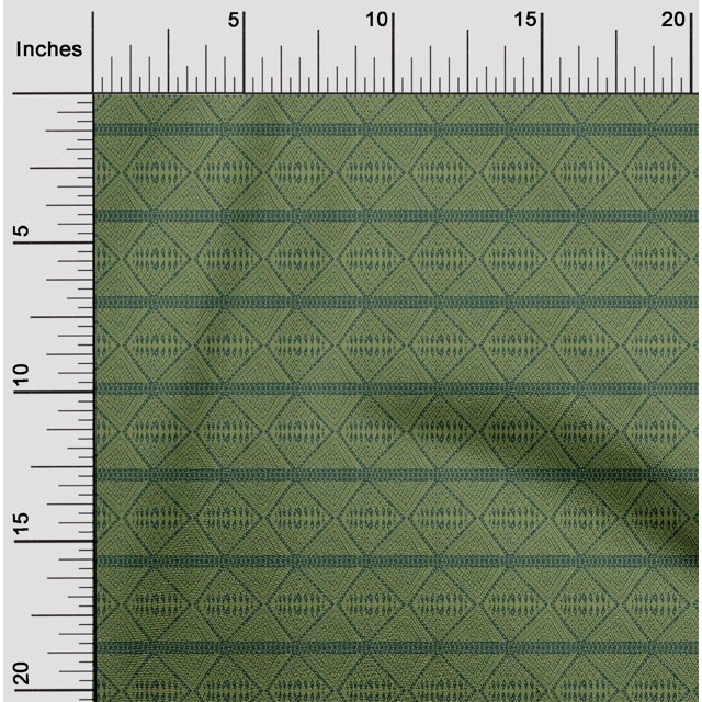 oneOone Cotton Silk Fabric Geometric Block Print Fabric By The Yard 42 Inch Wide