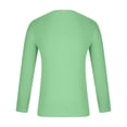 thumbnail image 4 of RXIRUCGD Men's Summer Solid Round Neck Short Sleeved Knitted T-shirt, Green, Size: S, 4 of 5