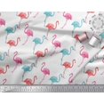 thumbnail image 1 of Soimoi Polyester Crepe Fabric Flamingo Bird Print Fabric by The Yard 42 Inch Wide, 1 of 3