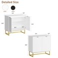 thumbnail image 2 of Ourlova Buffet Moderne avec 2 Portes et Tablette Crédence Console en Bois Armoire Blanche, 2 of 7