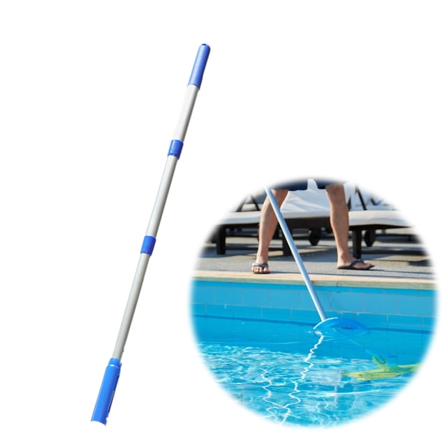 Dvkptbk Telescopic rod Swimming Pool Suction Rod Swimming Pool Leaf Net Reinforced Telescopic Rod Aluminum Alloy Telescopic Rod About 90cm