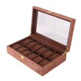 thumbnail image 2 of High-quality Wooden , Watch Case, Watch Chest, Watch Storage Box /12 Watches, Lockable, Velvet Inner And Glass Window Slot Rosewood Grain 12 Slot Rosewood Grain, 2 of 8