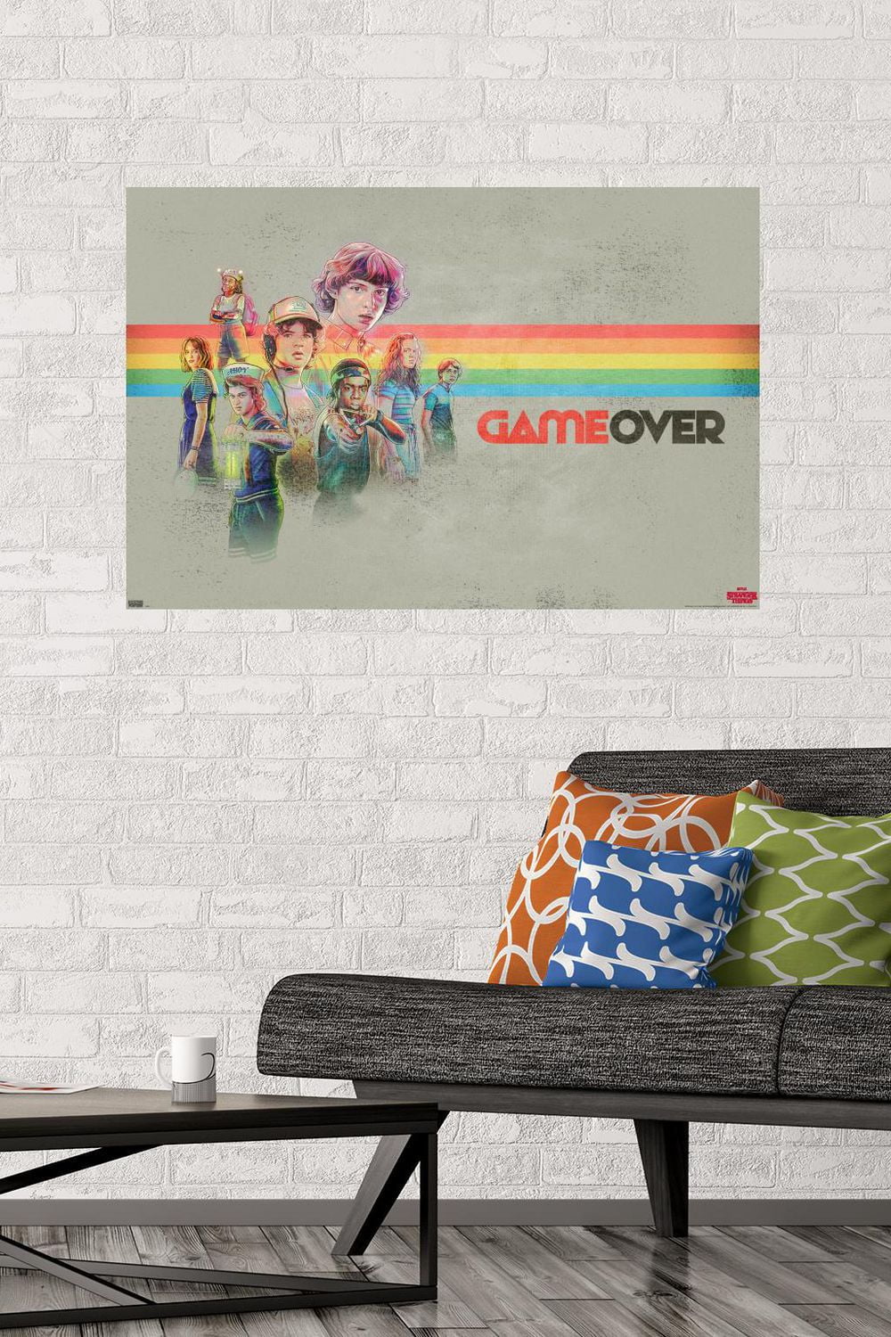 Netflix Stranger Things 3 - Game Over Wall Poster with Push Pins, 14.725" x 22.375"