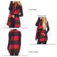 thumbnail image 4 of Cardigan Sans Manches, Veste Sans Manches Motif Imprimé Doux pour Femmes pour Intérieur Rouge, à Carreaux, 4 of 6