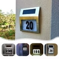 thumbnail image 2 of House Number Plaques with Numbers Solar House Number Sign Light, Lighted Address Numbers Outdoor, Solar Powered Illuminated Led Address Plaque for Outside, Yard, Street, House, 2 of 9