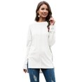 thumbnail image 1 of Innerwin T-shirt à Col Rond pour Femme T-shirt Tenue Quotidienne Couleur Unie T-shirt Ample Blanc m, 1 of 4