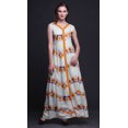 thumbnail image 2 of Bimba Tie-Dye Printed Front Slit Sleeveless Summer Spring Long Women BeachDress-Large, 2 of 5
