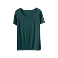 thumbnail image 2 of Weiqiqre T-Shirt à Col Rond pour Femme à Manches Courtes Ajusté T-Shirt Mince Uni Haut de Pyjama Pyjama à Manches Courtes, 2 of 8