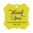 thumbnail image 1 of Darling Souvenir Baby Shower Thank you Favor Tags Custom Hang Gift Tags-Yellow-50 Tags, 1 of 1
