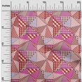 thumbnail image 2 of oneOone Cotton Poplin Red Fabric Check Patchwork Sewing Material Print Fabric By The Yard 42 Inch Wide, 2 of 5