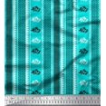thumbnail image 1 of Soimoi Cotton Voile Fabric Geometric & Striped Floral Block Decor Fabric Printed Yard 56 Inch Wide, 1 of 3