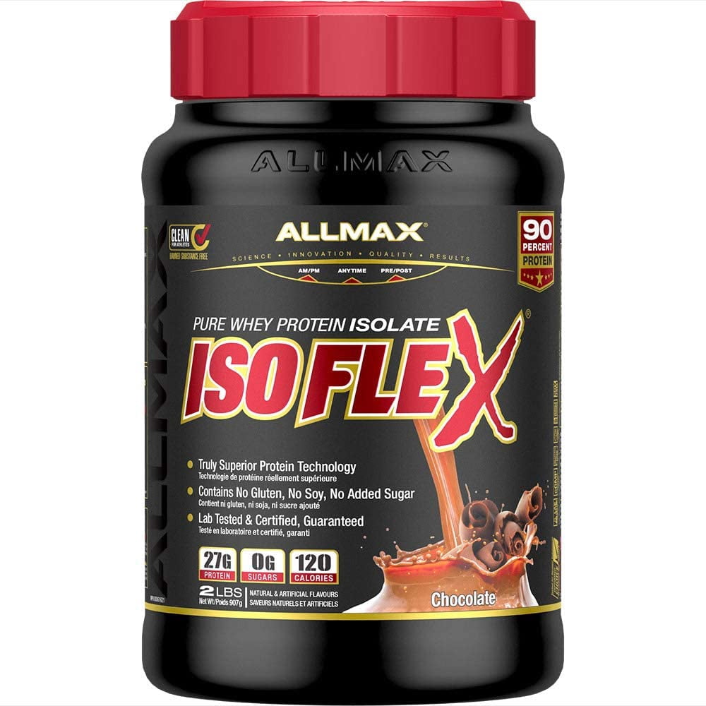 ALLMAX NUTRITION ISOFLEX - 100% Ultra-Pure Whey Protein Isolate, Chocolate 2lb
