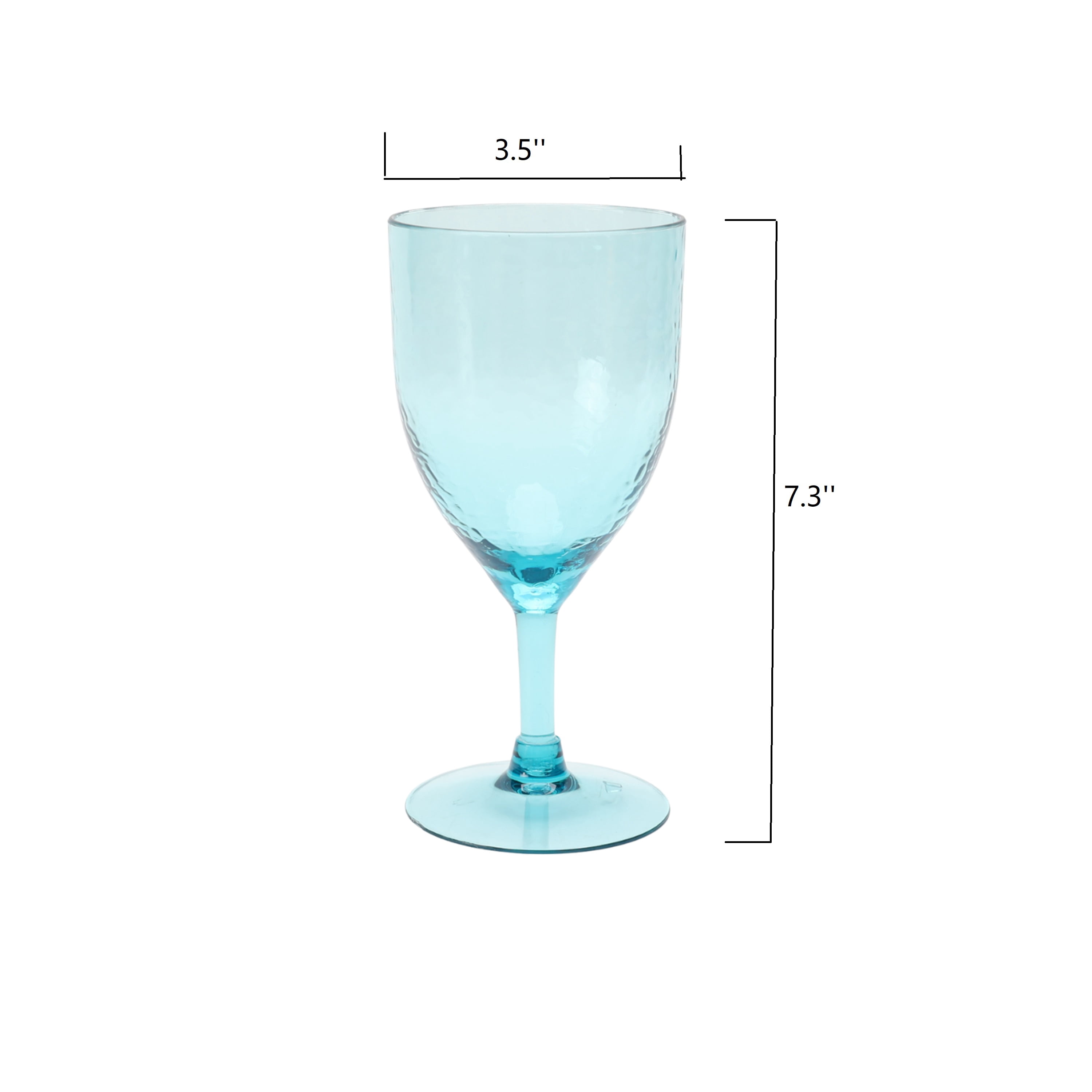 Hometrends Hammer Blue Acrylic Goblet 419mL