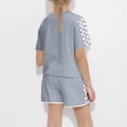 thumbnail image 3 of Économies d'Été! HVOBTTY Ensemble Décontracté 2 Pcs à Manches Courtes pour Filles, Ensemble de Mode Décontracté à Manches Courtes pour Garçons et Filles avec Col Rond, Boutons et Short Imprimé Gris, 7 Ans, 3 of 4