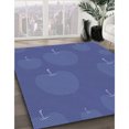 thumbnail image 3 of Ahgly Tapis Rectangulaire Lavable en Machine Intérieur Transitionnel Bleu Saphir, 6 Pieds x 9 Pieds, 3 of 7