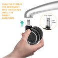 thumbnail image 4 of Universal Office Chair Replacement Casters Wheels with Lock Fit for Office Chair, Gaming Chair, Computer Desk Chair, Set of 5, 4 of 8