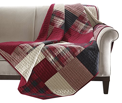 Woolrich WR50-1785 Jeté Matelassé Coucher de Soleil 50x70 Pouces Rouge, 50x70 Pouces