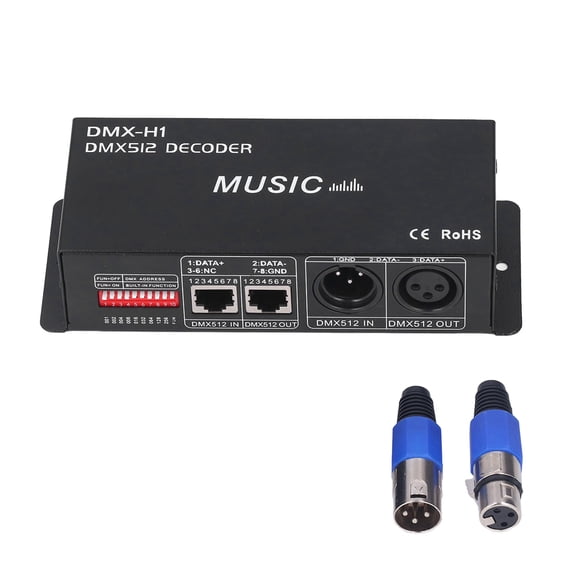4 Channel DMX Decorder, 4 Channel Decorder 4 Channel Adjustable Design Practical Durable For Hotels For Bars For Sober Bar 4A,8A