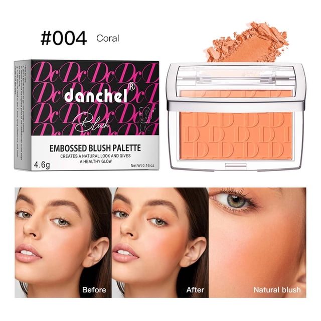 Holiday Deals! Gspmoly Blush Makeup, Six Color Relief Powder Blusher Natural Nude Makeup Matte Rouge Powder Blusher Border Facial Powder Blusher 4.6G Cream Blush