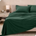 thumbnail image 2 of Bare Home Cozy Fleece Sheet Set - Extra Plush Polar Fleece - Deep Pocket - Full, Forest Green, 2 of 8