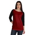 thumbnail image 1 of Inkmeso Womens Color Block Raglan Quarter Sleeve TShirt Baseball Tee Casual Sports Jersey Top, 1 of 8