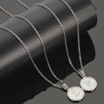 thumbnail image 4 of Colliers, Collier Lettre Coquille Mignonne pour Filles, Pendentifs Pièce pour Filles en Acier Inoxydable Colliers Initiale pour Femmes Bijoux Rond, 4 of 7