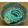 thumbnail image 5 of Natural Brazilian Amazonite Gemstone 8mm Round Beads Stretch Bracelet 7 Inch Unisex, 5 of 5