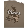 thumbnail image 3 of Coors T-Shirt à Imprimé avant et Arrière de Rodéo de Banquet avec Cavalier de Taureau - Très Grand, 3 of 5