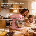thumbnail image 2 of Bamboo Mixer Slider Compatible with KitchenAid 4.5-5 Qt Tilt-Head Stand Mixer, Appliance Sliding Mat Accessories for Kitchen Aid, Countertop Moving Tray Attachments Fits for KitchenAid Artisan, 2 of 7