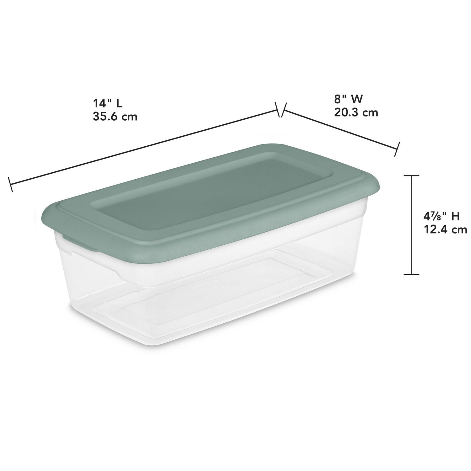 Sterilite Ensemble de (10) 5.7L Boîtes de Rangement Aqua