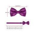 thumbnail image 4 of INSPIRE CHIC Accessoires de Nœud Papillon pour Hommes Sangle Ajustable Formel Uni Smoking Pré-Noué Violet Rouge, 4 of 5