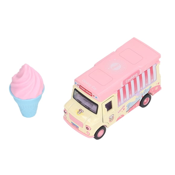Pull Back Food Truck, Induction Decoration Food Truck Toy Lovely Simulated For Game For Kid Ice Cream Truck