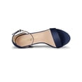 thumbnail image 4 of BLISSFUL STEP Women's Shoes Ankle Strap Buckle Block Heel Sandals Navy Blue 5.5, 4 of 8