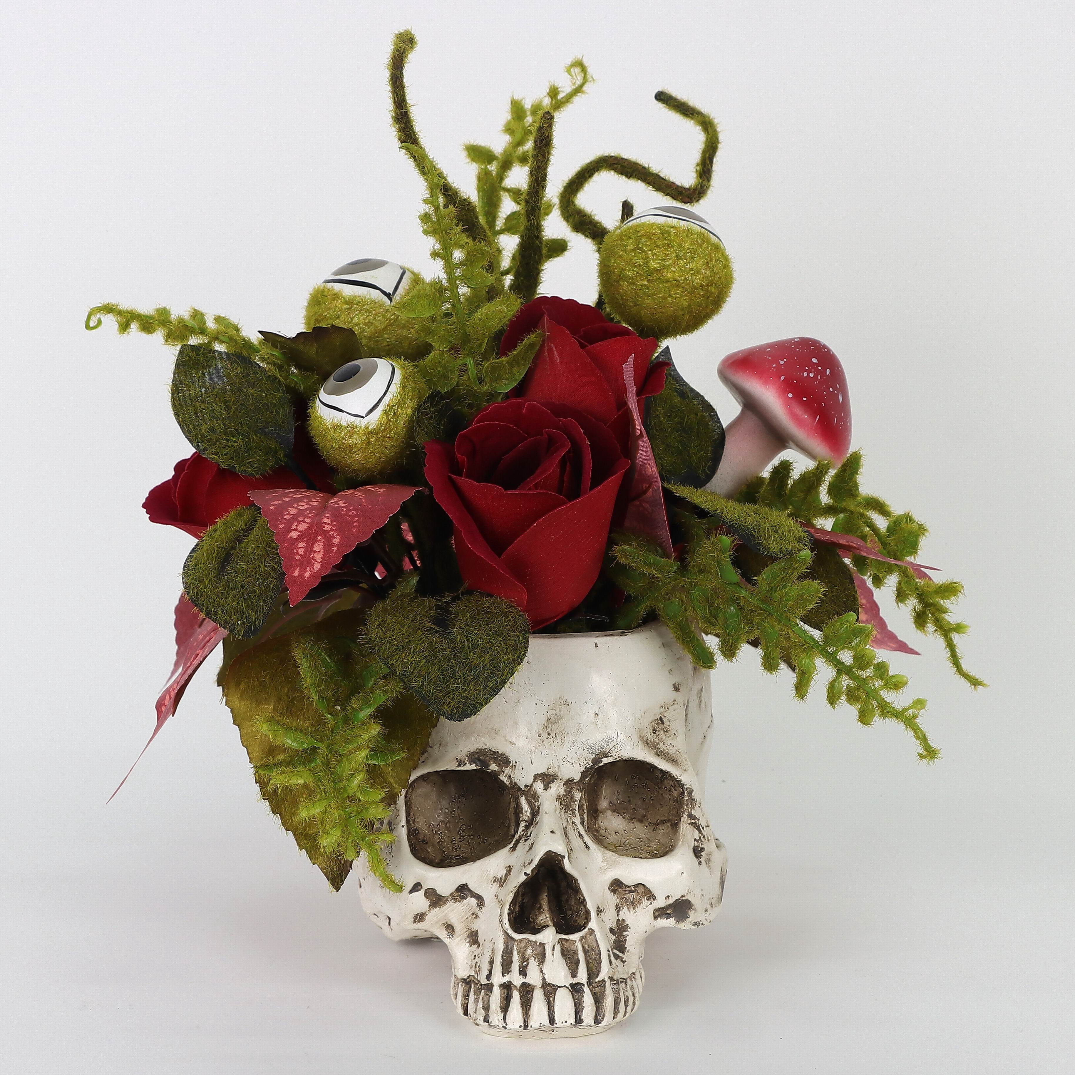 Halloween 14in Skull Arrangemt
